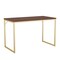 Martha Stewart 23.5 in. D X 47.25 in. W X Engineered Wood, Steel, Walnut Top/Polished Brass Frame XU-M-BLK-106-BR-GLD-MS - alternate 9